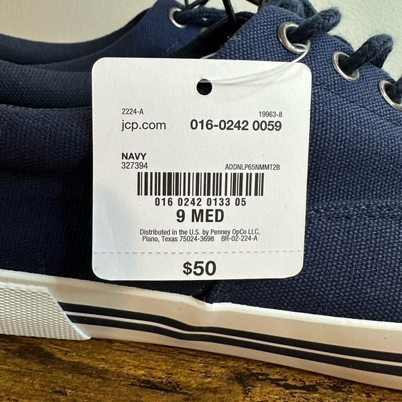 St John’s Bay Men’s Navy SJB Northport Canvas Shoe Dry+Cool Memory Foam … - Picture 6 of 6